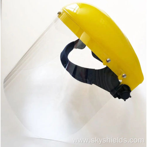 Adult protective plastic visor full face shield